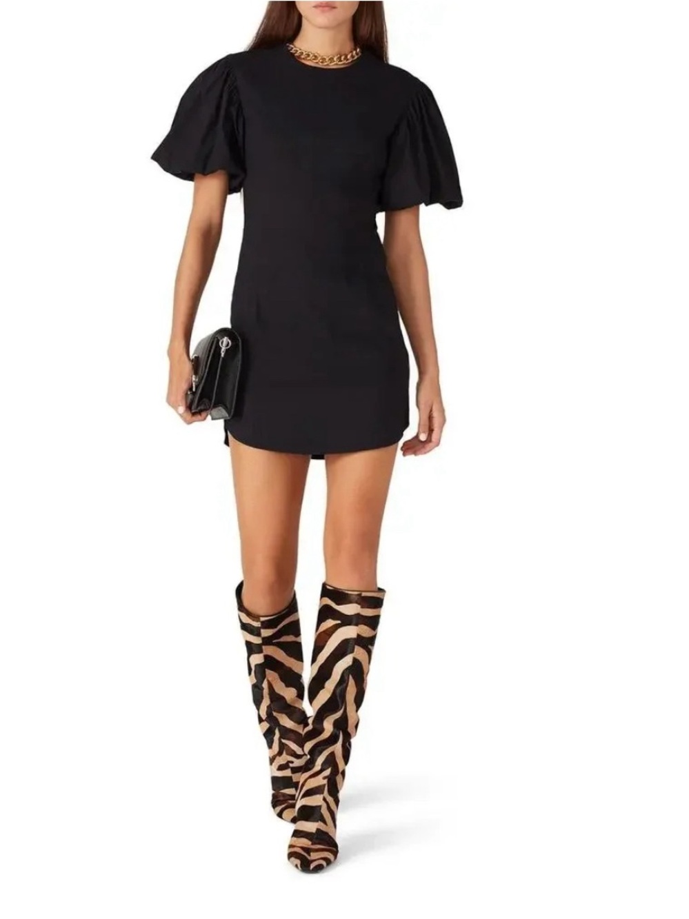 A.L.C. Jessie Puff Sleeve Dress in Black Size: 6